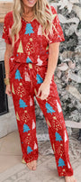 Doodle Christmas Tree Pajamas Florida Girl Fashion Boutique