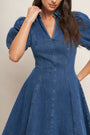 A washed denim mini dress - ID22983 FLYING TOMATO
