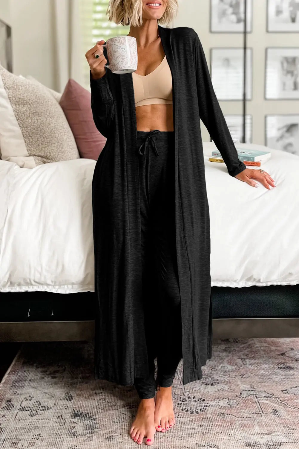 2-Piece Long Cardigan Loungewear Set Florida Girl Fashion Boutique