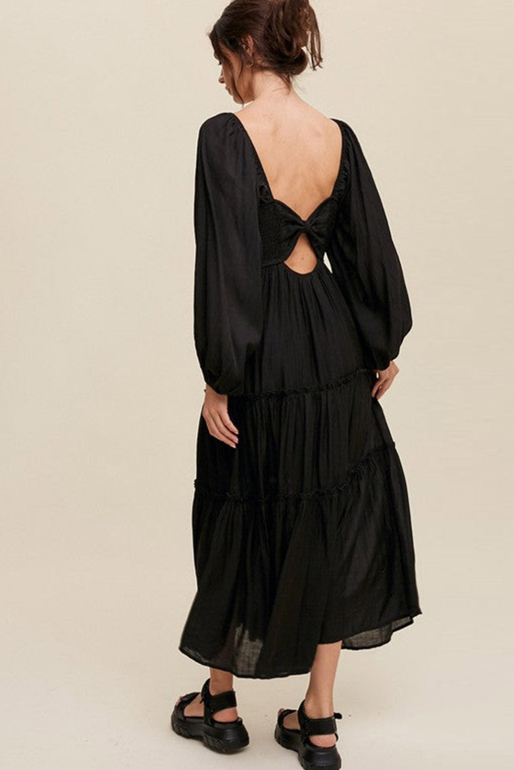 Black Tiered Maxi Dress Florida Girl Fashion Boutique