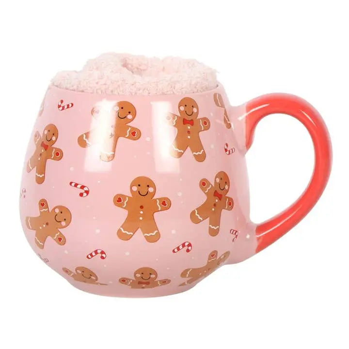 Christmas Gingerbread Mug and Socks Set Something Different Wholesale