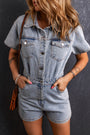 Vintage Washed Denim Romper Florida Girl Fashion Boutique