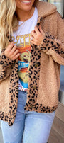 Leopard Sherpa Coat Florida Girl Fashion Boutique