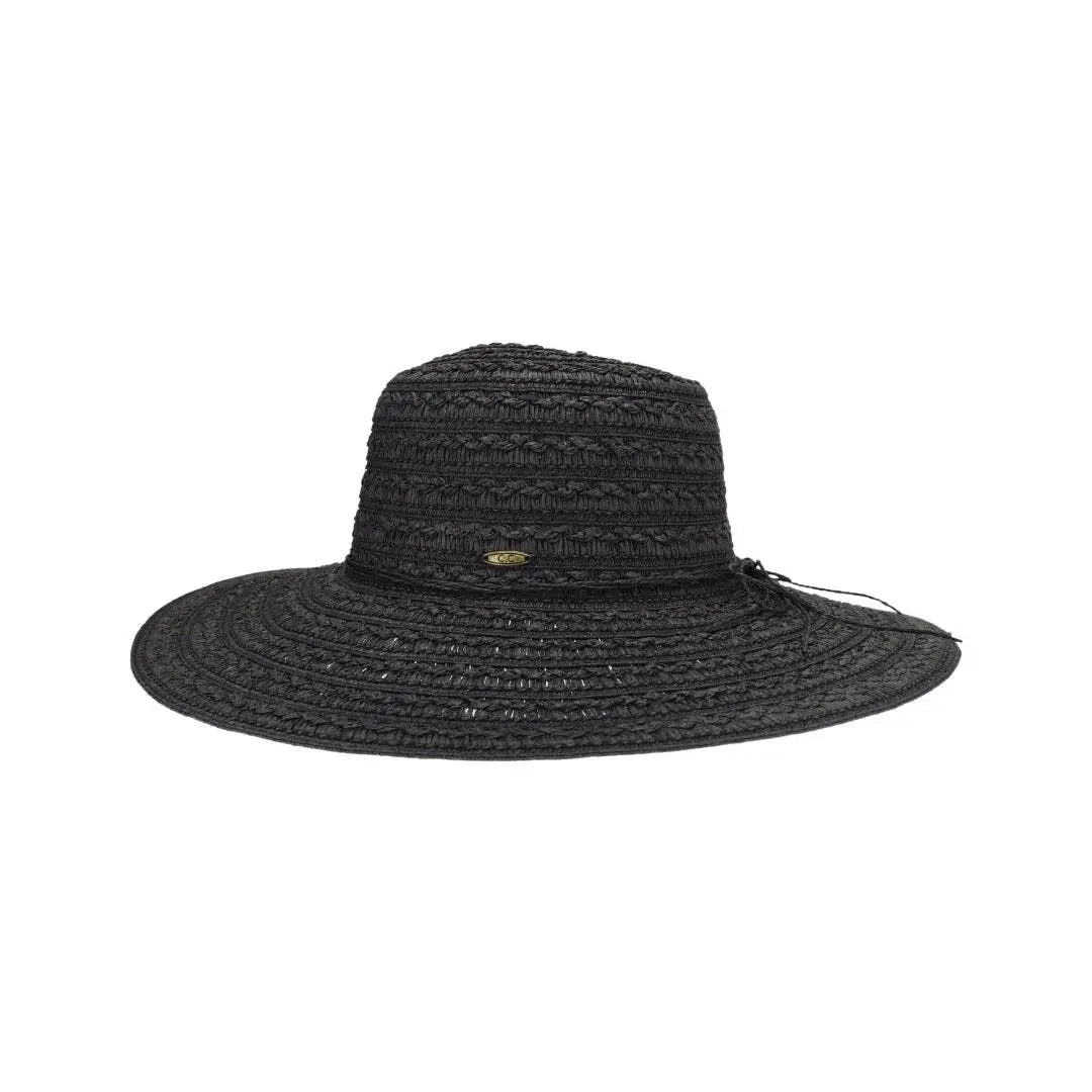 Textured Wide Brim Sun Hat C.C Beanie