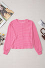 Pink Corded Long Sleeve Top Florida Girl Fashion Boutique