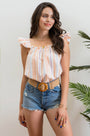 Multi Striped Top Blu Pepper