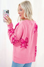 Drop Shoulder Slouch Bow Sweater Florida Girl Fashion Boutique