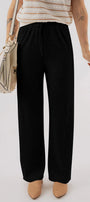 Black Crinkle Textured Pants Florida Girl Fashion Boutique