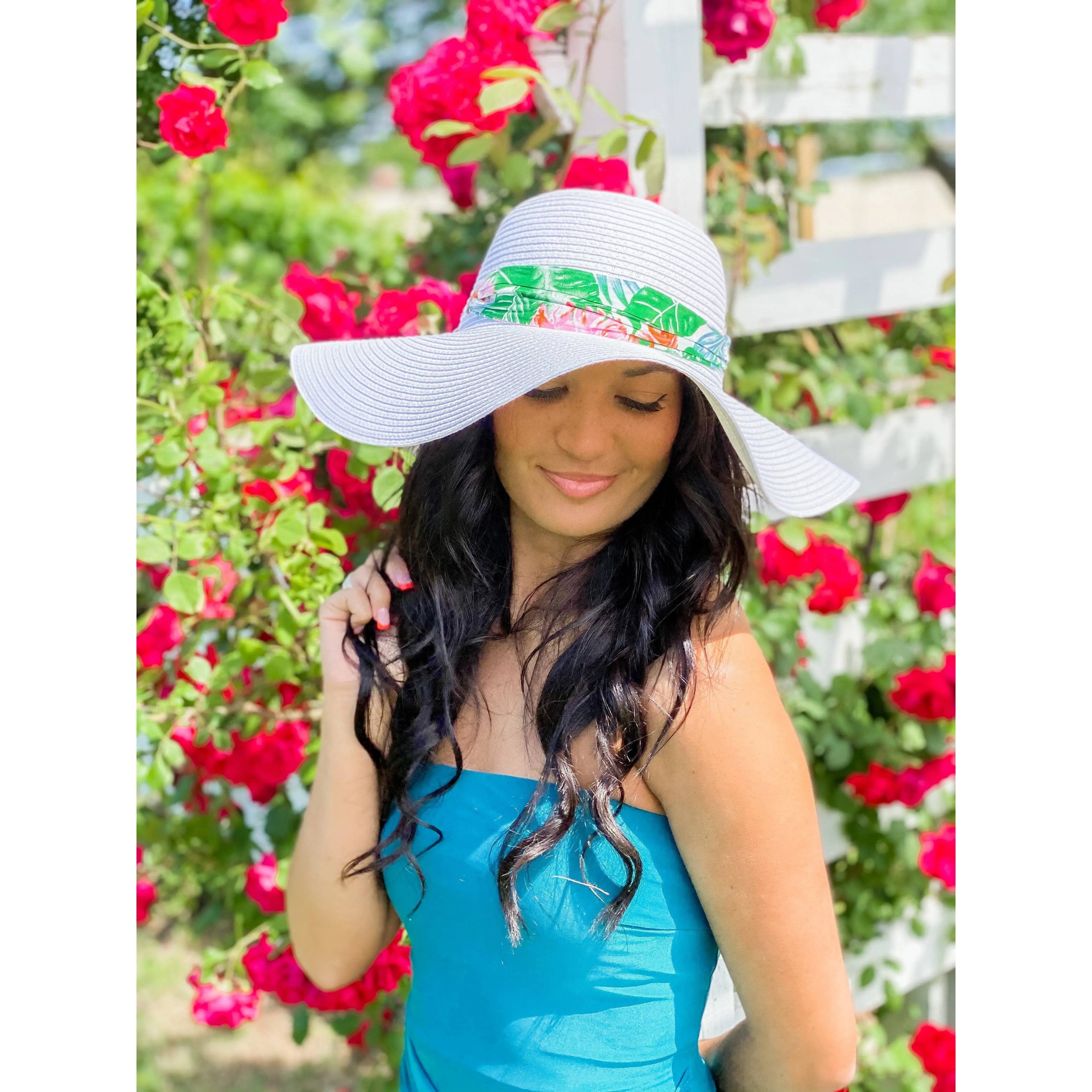 Tropical Pull Through Sash Sunhat C.C Beanie