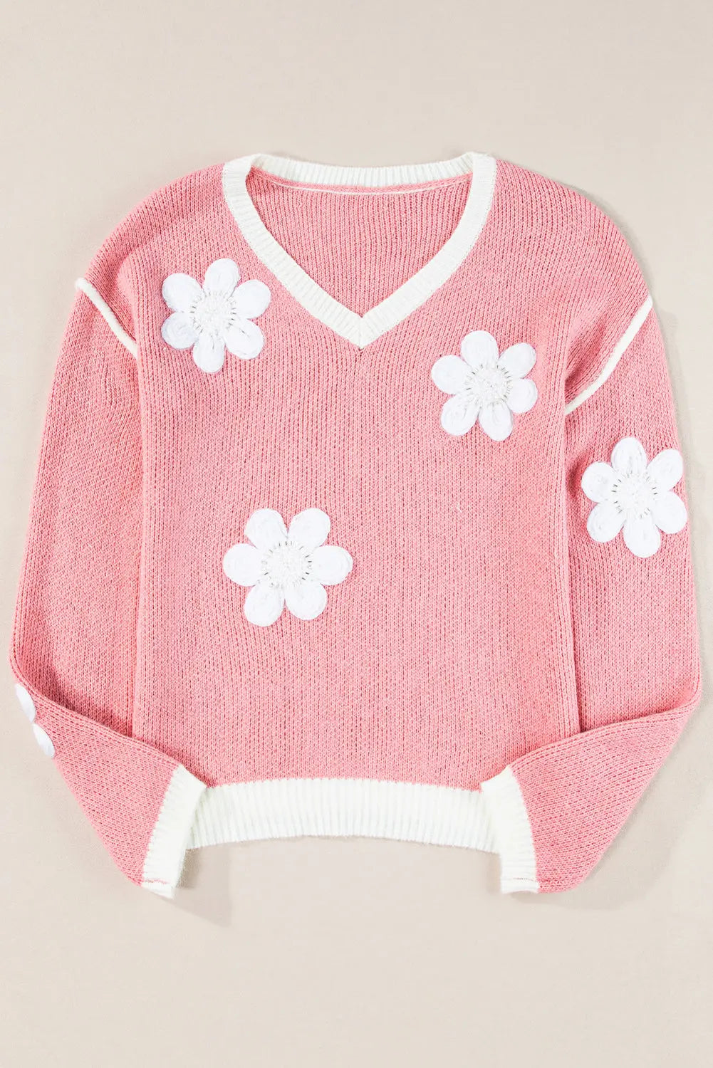 Pink Flower Sweater Florida Girl Fashion Boutique