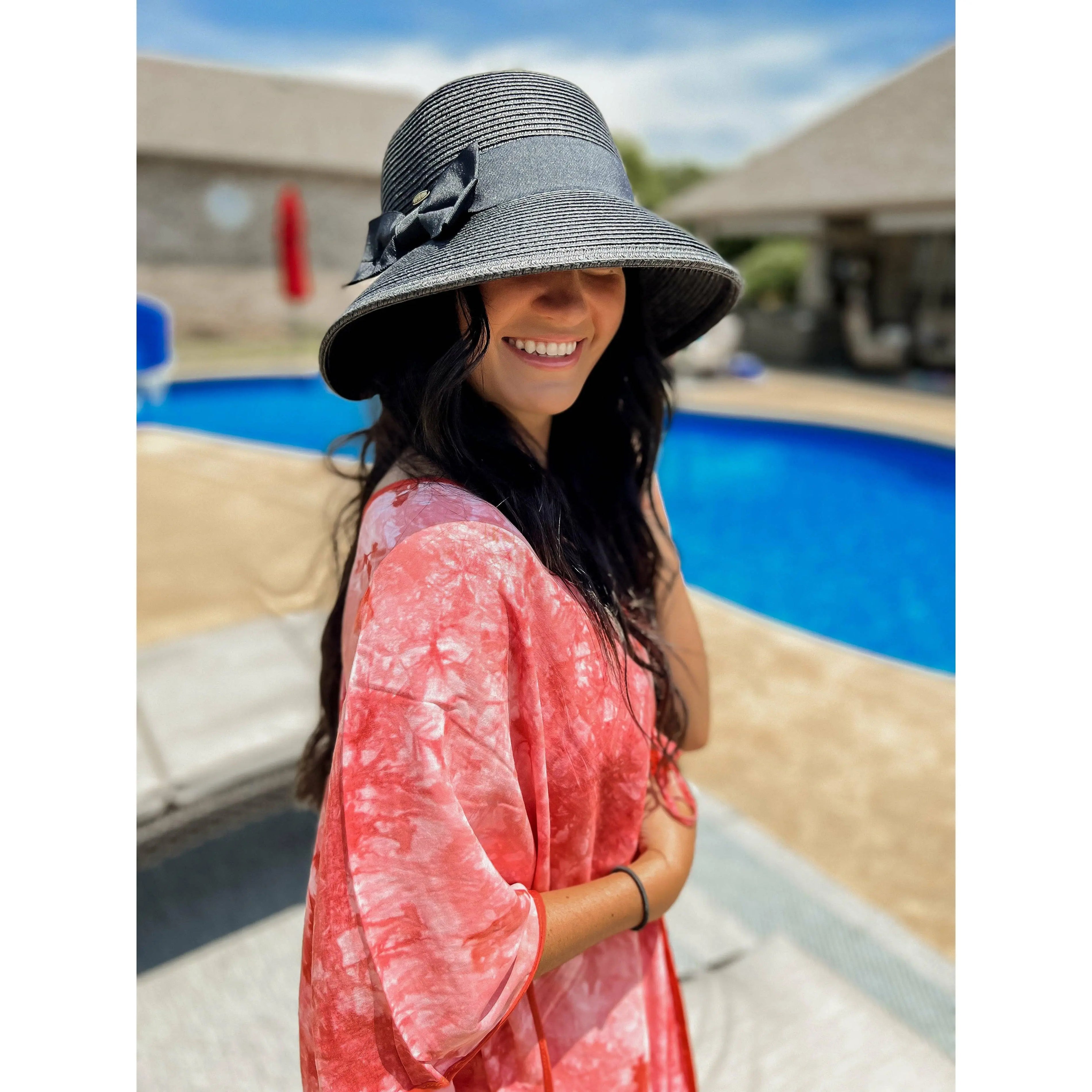 Ribbon Trim Cloche Sun Hat C.C Beanie