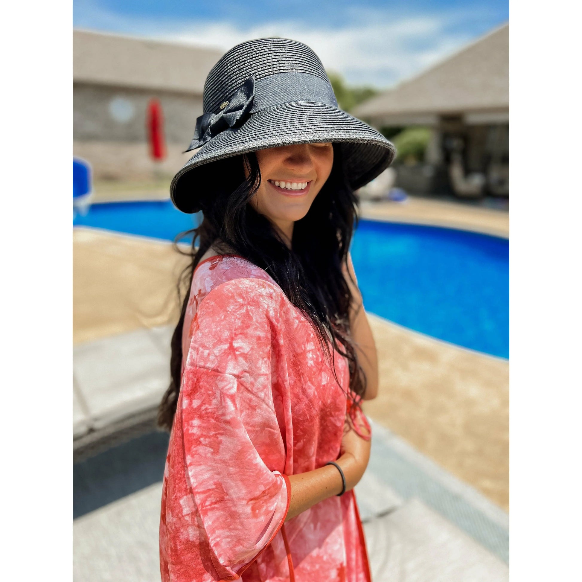 Ribbon Trim Cloche Sun Hat C.C Beanie