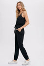 Surplice Jersey Jumpsuit Bluivy