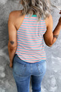 Bubblegum Striped Halter Tank Florida Girl Fashion Boutique