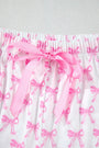 Bow Ruffle Hem Pajama Set Florida Girl Fashion Boutique