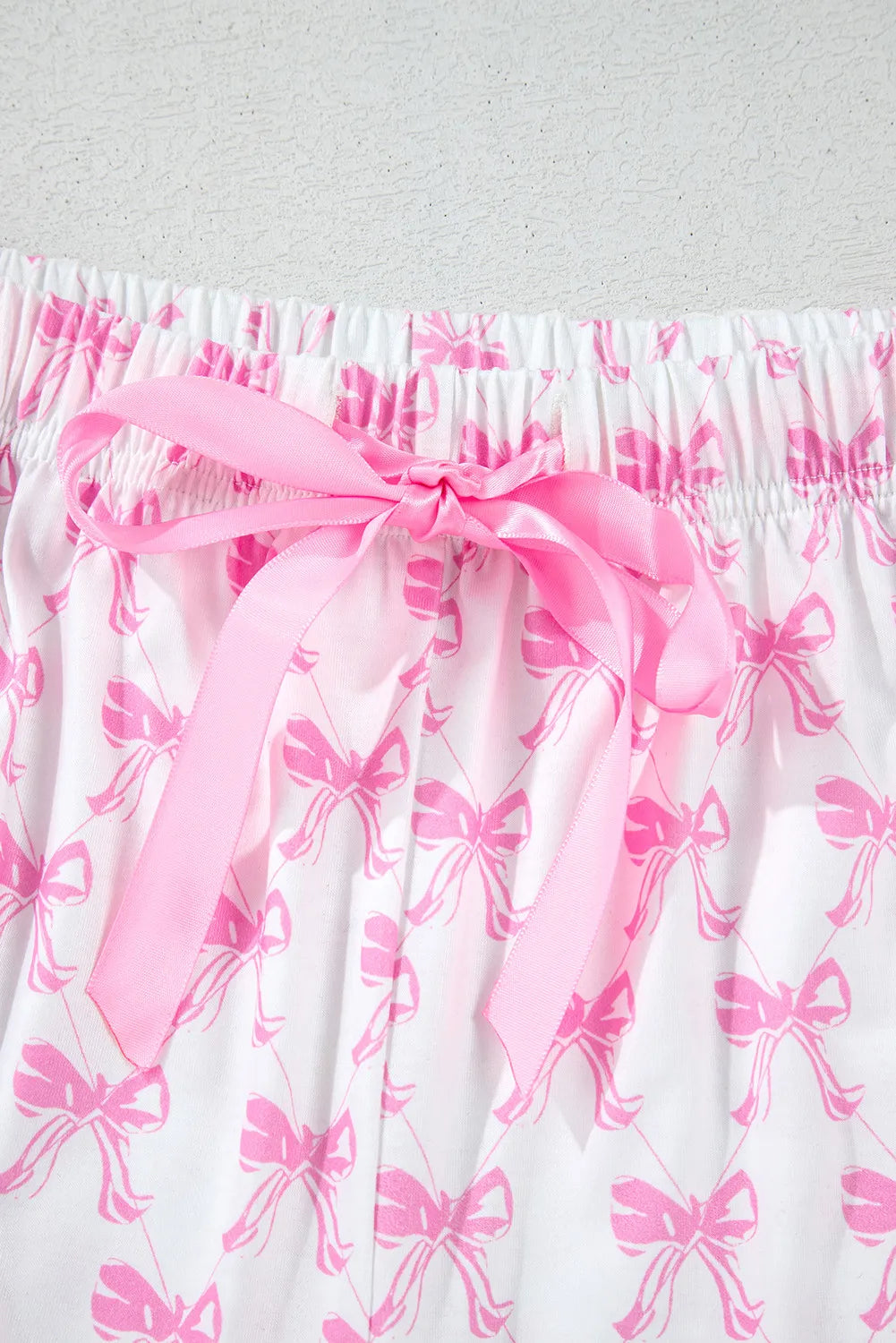 Bow Ruffle Hem Pajama Set Florida Girl Fashion Boutique