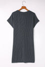 Charcoal Corded T-Shirt Dress Florida Girl Fashion Boutique