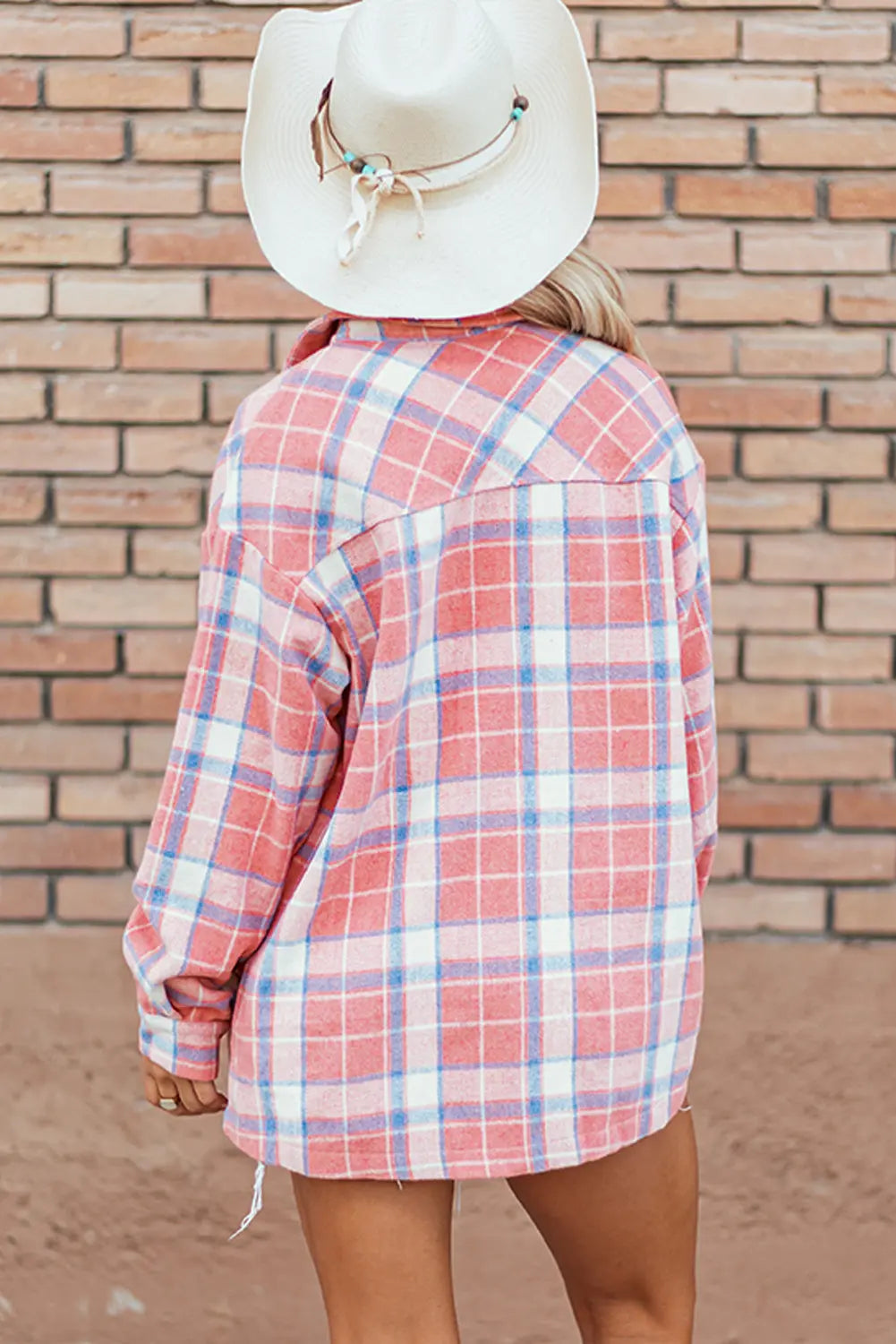 Pink Plaid Shacket Florida Girl Fashion Boutique