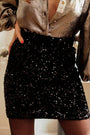 Black Sequin Mini Skirt Florida Girl Fashion Boutique