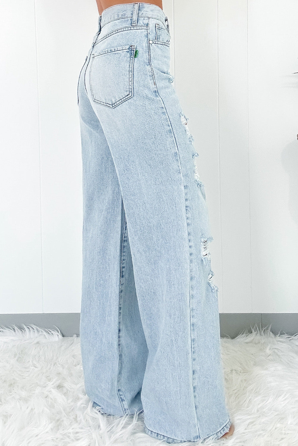 Beau Distressed Wide Leg Jean Florida Girl Fashion Boutique