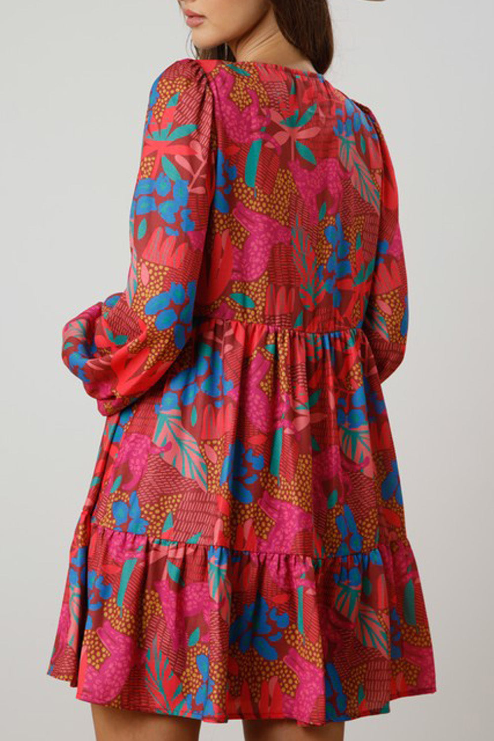 Abstract Floral Midi Dress Florida Girl Fashion Boutique