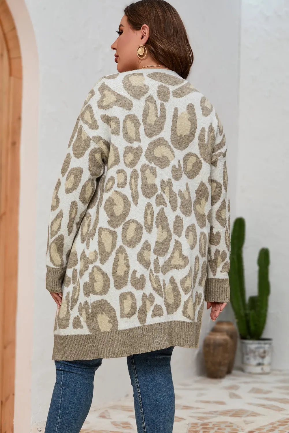 Beige Leopard Plus Cardi Florida Girl Fashion Boutique