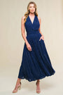 Metallic Threaded Woven Midi Dress Florida Girl Fashion Boutique