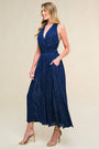 Metallic Threaded Woven Midi Dress Florida Girl Fashion Boutique