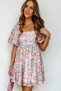 Floral Puffed Sleeve Mini Florida Girl Fashion Boutique