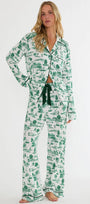 Beach Riot Livy Top & Connie Pant Set Green Fairway Toile