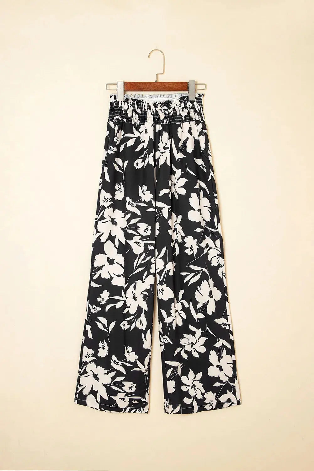 Black Floral Wide Leg Pants Florida Girl Fashion Boutique