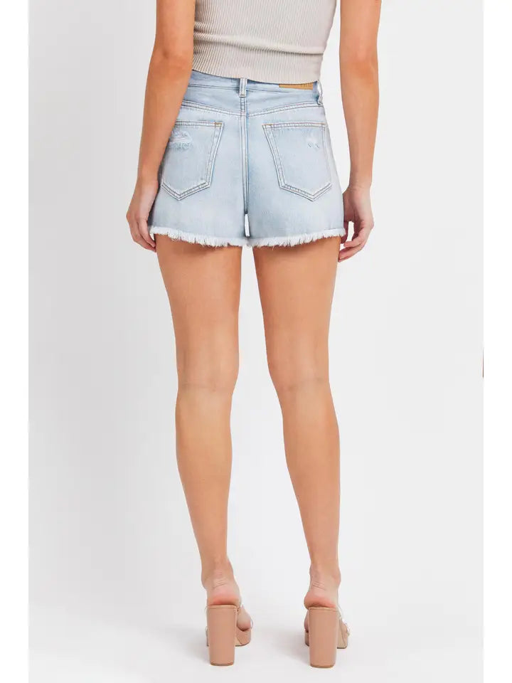 Cello High Rise Distressed Shorts Cello Jeans