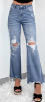 Dusk Blue Flared Jeans Florida Girl Fashion Boutique