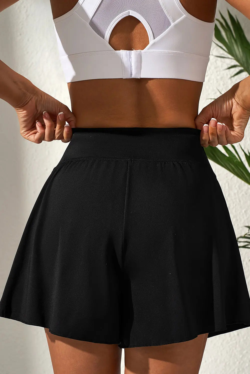 Black High Waist Wide Leg Swim Bottom Florida Girl Fashion Boutique