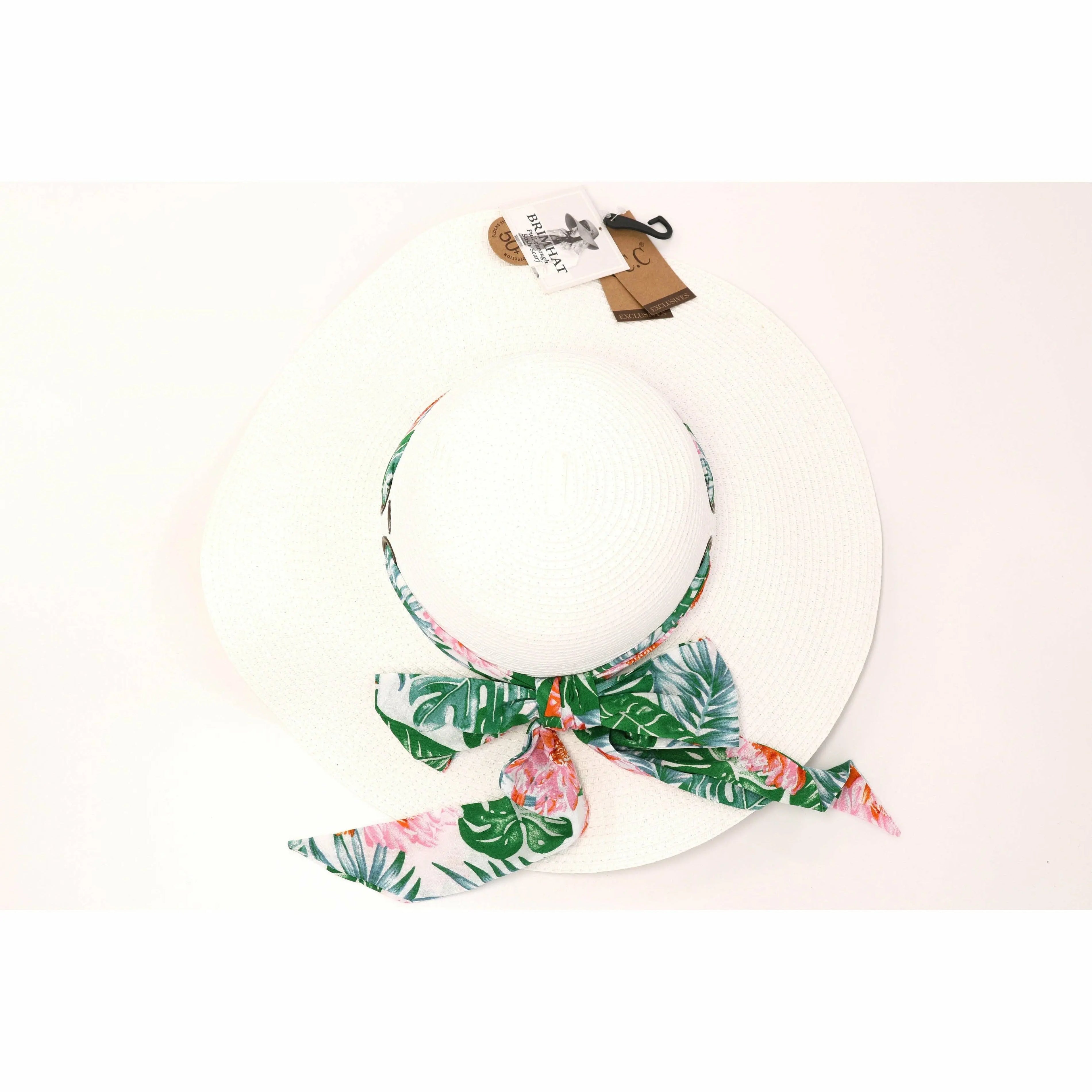 Tropical Pull Through Sash Sunhat C.C Beanie