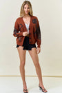 TIGER PRINTED SWEATER CARDIGAN - 1701C Doe and Rae