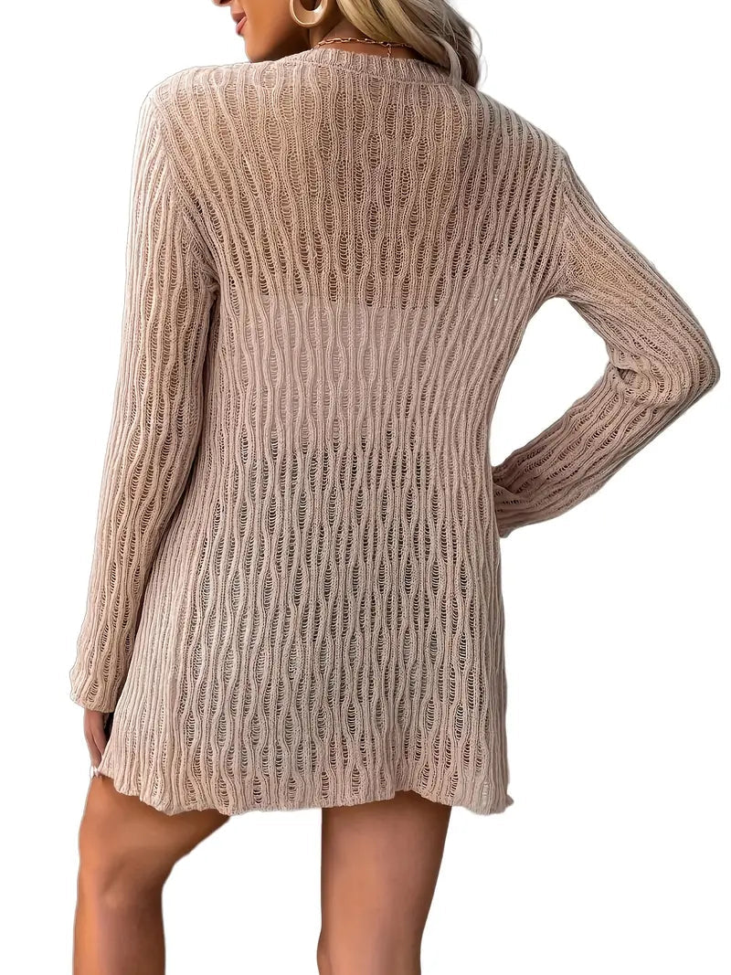 Tan Ogee Print Cardigan Florida Girl Fashion Boutique