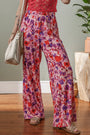 Purple Floral Wide Leg Pant Florida Girl Fashion Boutique