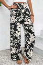Black Floral Wide Leg Pants Florida Girl Fashion Boutique