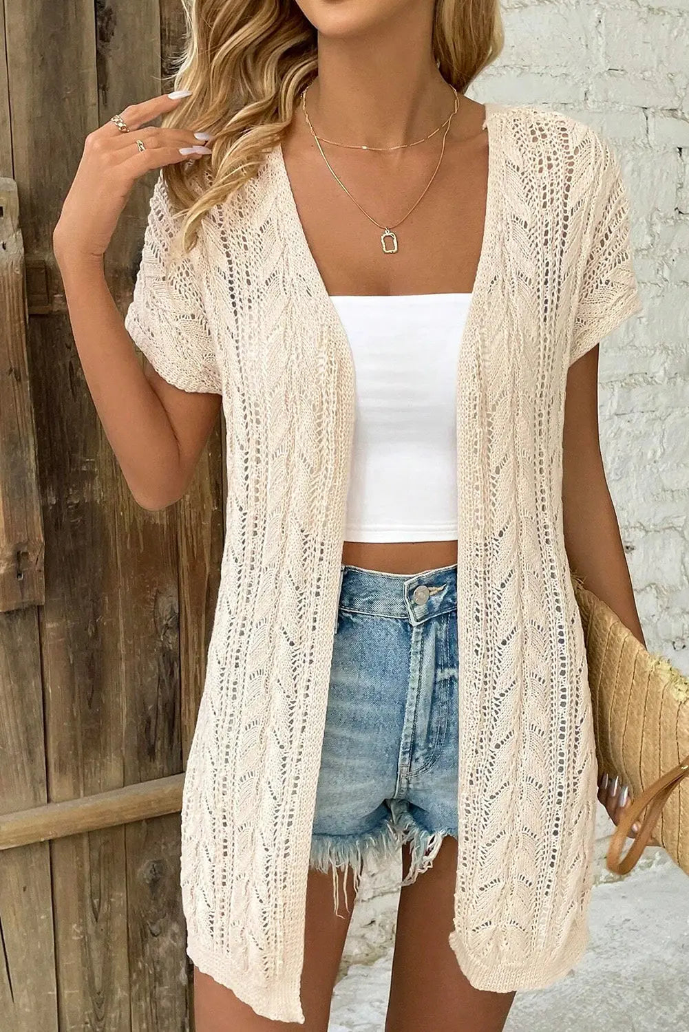 Open Short Sleeve Cardi Florida Girl Fashion Boutique