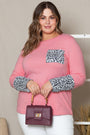Pink Leopard Cuff Top Florida Girl Fashion Boutique