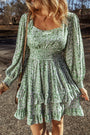 Green Floral Ruffle Mini Florida Girl Fashion Boutique