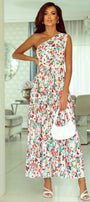 Boho Floral One Shoulder Maxi Florida Girl Fashion Boutique