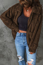 Brown Fuzzy Jacket Florida Girl Fashion Boutique