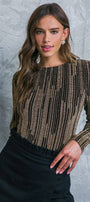 Black and Gold Bodysuit FLYING TOMATO