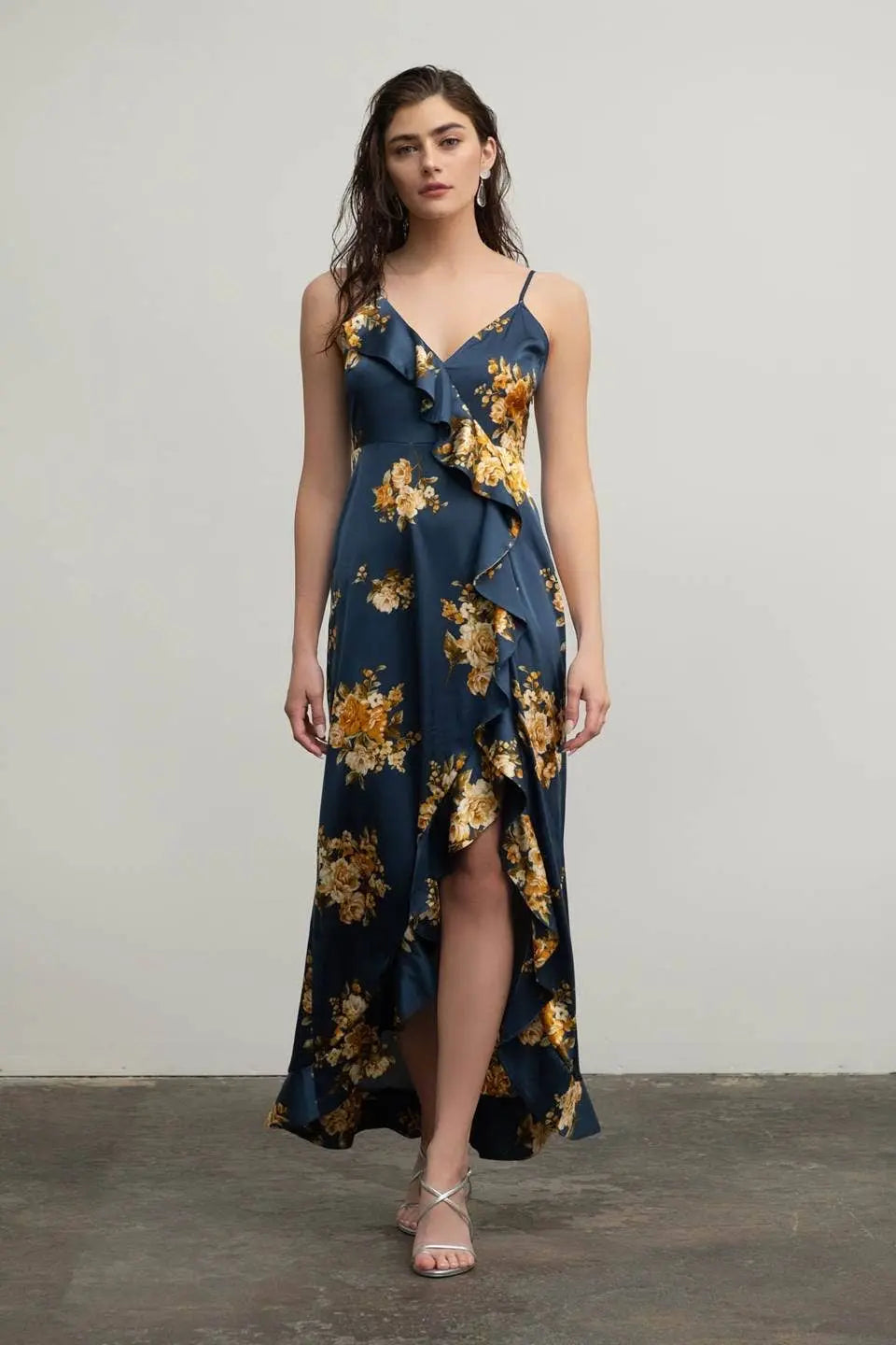 Teal Floral Wrap Dress Florida Girl Fashion Boutique