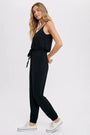 Surplice Jersey Jumpsuit Bluivy