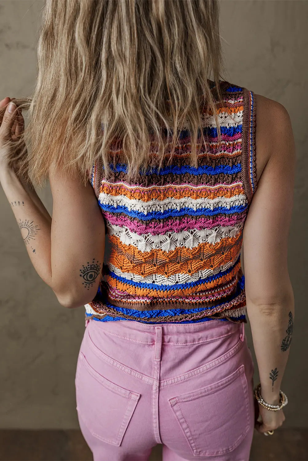 Texture Knit Stripe Tank Florida Girl Fashion Boutique
