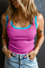 Contrast Ribbed Tank Florida Girl Fashion Boutique