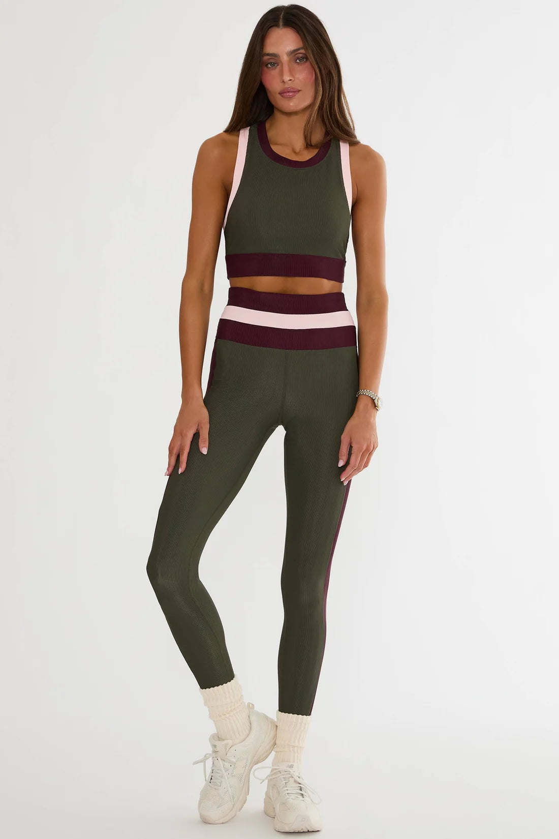 Beach Riot Mariella Legging Wild Berry Colorblock
